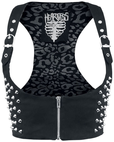 Veste Sans Manches Gothic de Heartless - Devina - S à XL - pour Femme - noir - Heartless