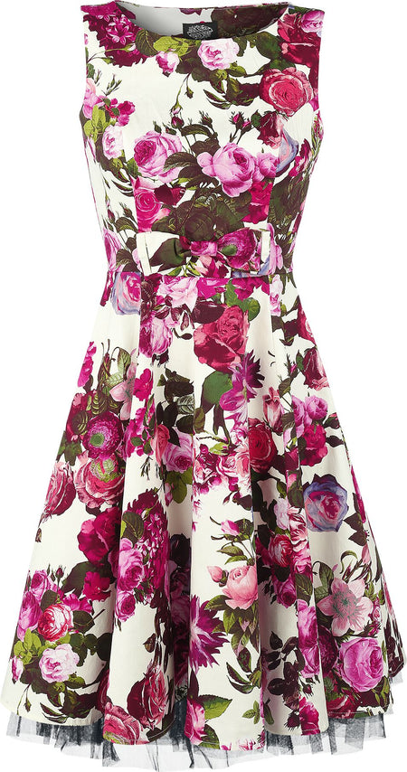 Robe mi-longue Rockabilly de H&R London - Audrey 50's - XS à 6XL - pour Femme - multicolore - H&R London