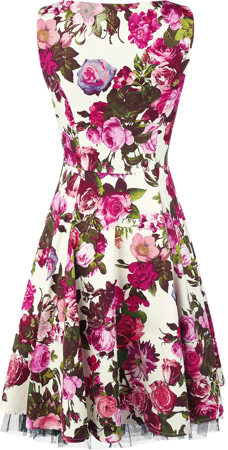 Robe mi-longue Rockabilly de H&R London - Audrey 50's - XS à 6XL - pour Femme - multicolore - H&R London - View 2