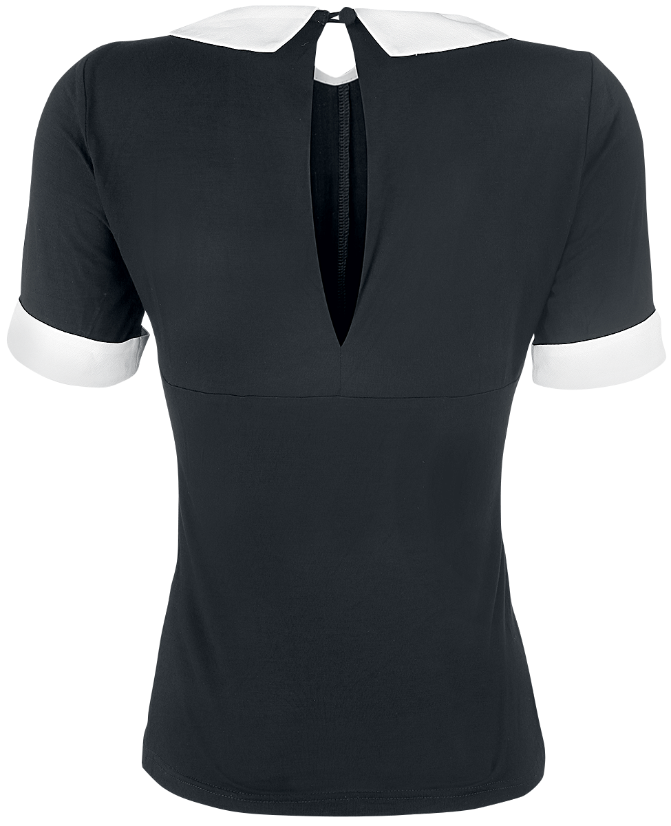 T-Shirt Manches courtes Rockabilly de Banned Alternative - Morticia - XS à XL - pour Femme - noir - Banned Alternative - View 2