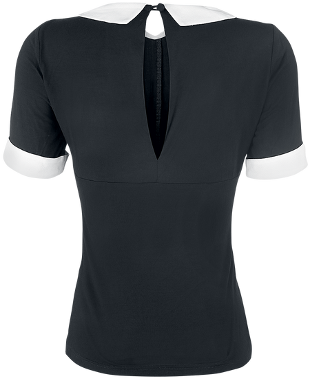 T-Shirt Manches courtes Rockabilly de Banned Alternative - Morticia - XS à XL - pour Femme - noir - Banned Alternative - View 2