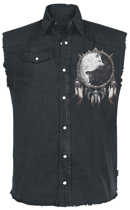 Chemise manches courtes  de Spiral - Wolf Chi - M à 4XL - pour Homme - noir - Spiral