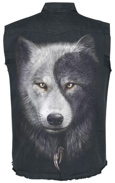 Chemise manches courtes  de Spiral - Wolf Chi - M à 4XL - pour Homme - noir - Spiral - View 2