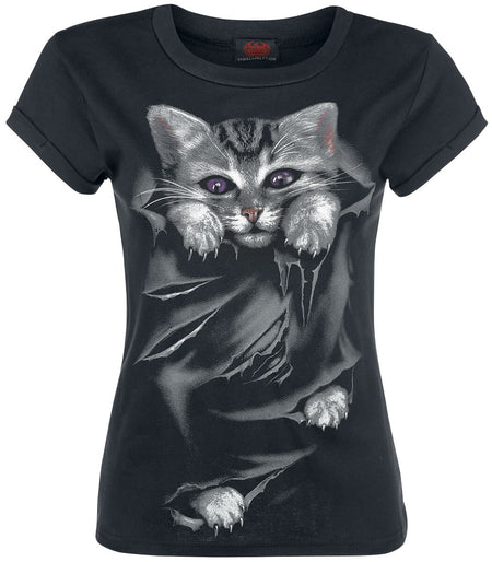 T-Shirt Manches courtes Gothic de Spiral - Bright Eyes - S à XXL - pour Femme - noir - Spiral