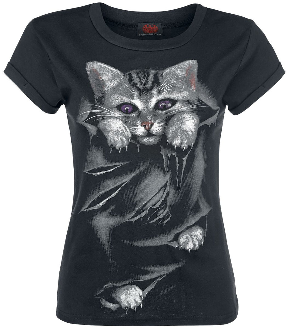 T-Shirt Manches courtes Gothic de Spiral - Bright Eyes - S à XXL - pour Femme - noir - Spiral