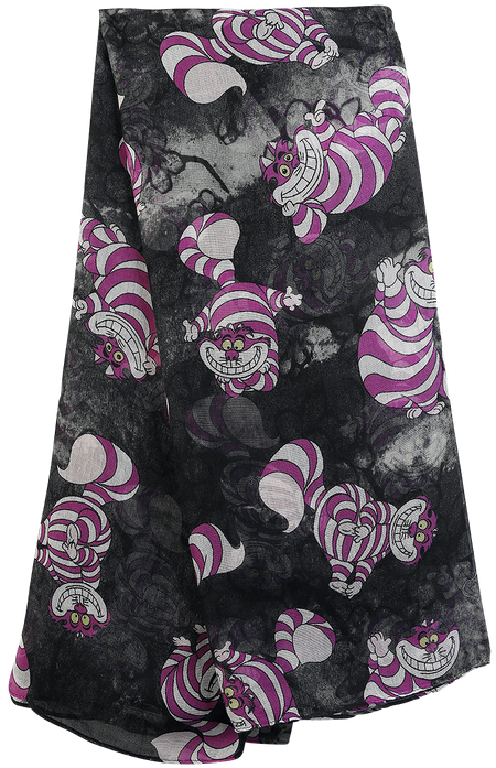 Écharpe Disney de Alice Au Pays Des Merveilles - Chat Du Cheshire - pour Femme - noir/lilas - Alice Au Pays Des Merveilles - View 2