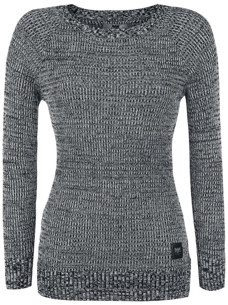 Pull tricoté  de Black Premium by EMP - Feel Me - S à XXL - pour Femme - noir/blanc - Black Premium by EMP