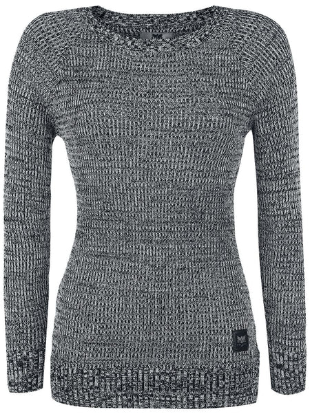 Pull tricoté  de Black Premium by EMP - Feel Me - XS à XXL - pour Femme - noir/blanc - Black Premium by EMP