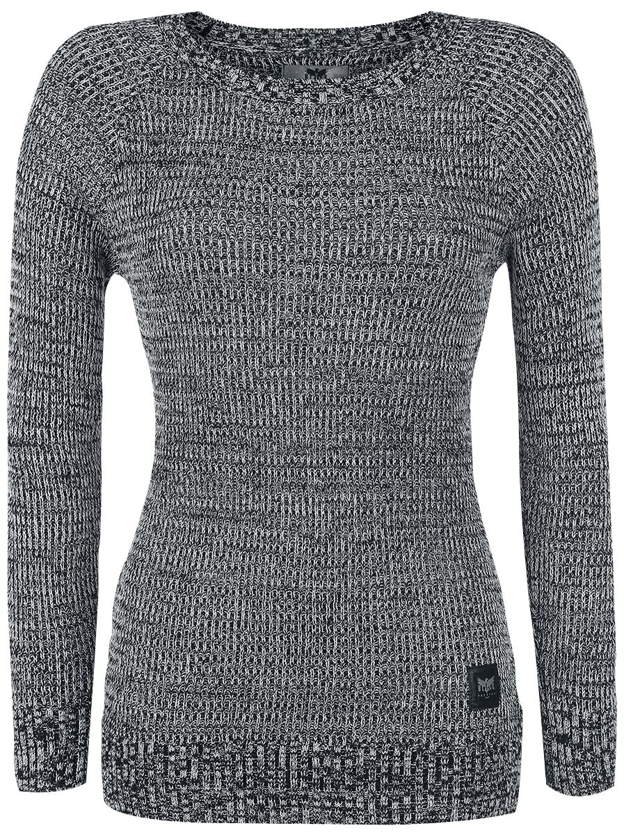 Pull tricoté  de Black Premium by EMP - Feel Me - XS à XXL - pour Femme - noir/blanc - Black Premium by EMP