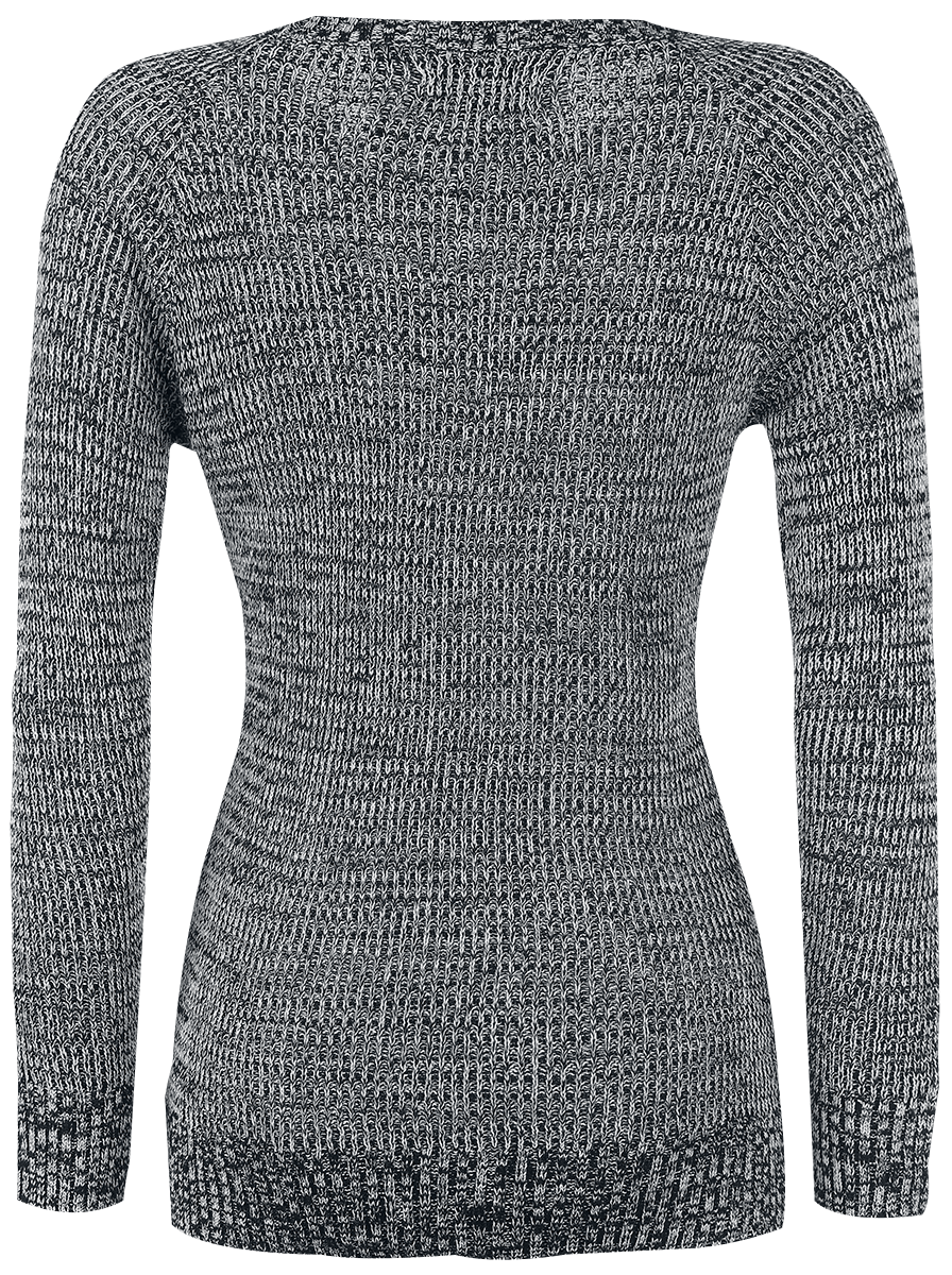 Pull tricoté  de Black Premium by EMP - Feel Me - S à XXL - pour Femme - noir/blanc - Black Premium by EMP - View 2