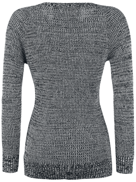 Pull tricoté  de Black Premium by EMP - Feel Me - XS à XXL - pour Femme - noir/blanc - Black Premium by EMP - View 2