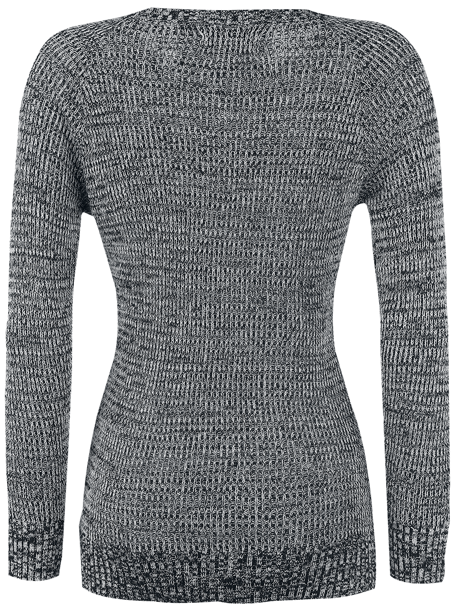 Pull tricoté  de Black Premium by EMP - Feel Me - XS à XXL - pour Femme - noir/blanc - Black Premium by EMP - View 2