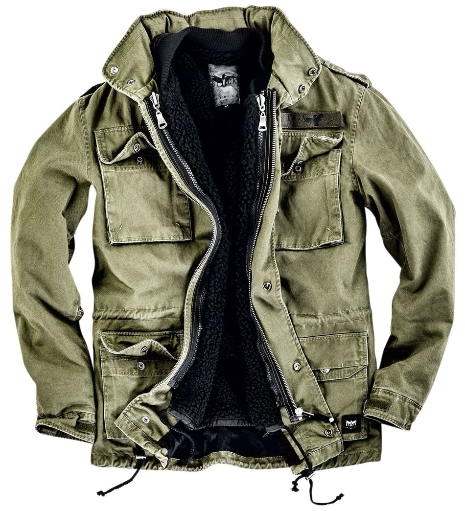 Veste d'hiver  de Black Premium by EMP - Veste Army Vintage - L à 7XL - pour Homme - olive - Black Premium by EMP