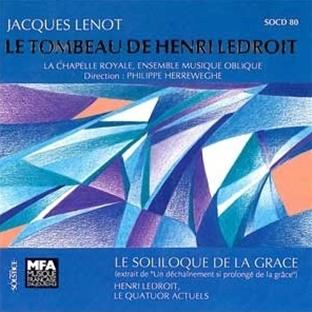 Soliloque de la Grâce - Tombeau de Henri Ledroit - Front Cover