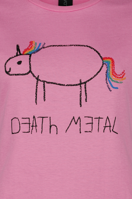 T-Shirt Manches courtes Unicorn de Death Metal - S à XXL - pour Femme - rose clair - Death Metal - View 2