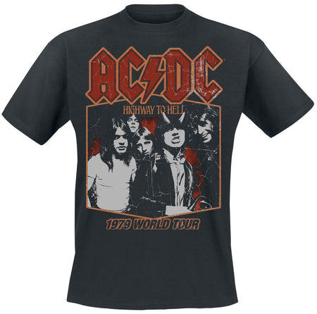 T-Shirt Manches courtes  de AC/DC - Highway To Hell Tour '79 - S à 5XL - pour Homme - noir - AC/DC
