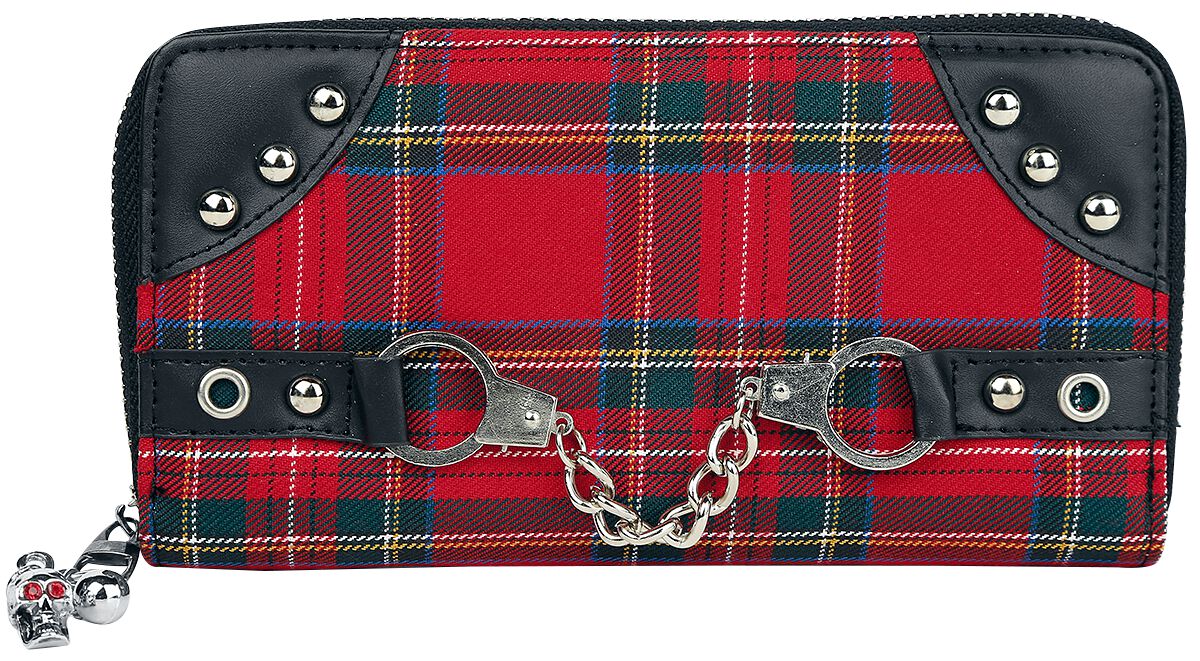Portefeuille Gothic de Banned Alternative - Portefeuille Tartan Rouge - pour Femme - noir/rouge - Banned Alternative