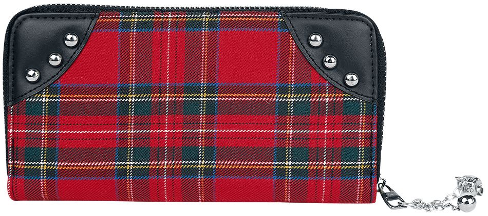 Portefeuille Gothic de Banned Alternative - Portefeuille Tartan Rouge - pour Femme - noir/rouge - Banned Alternative - View 2