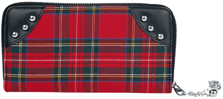 Portefeuille Gothic de Banned Alternative - Portefeuille Tartan Rouge - pour Femme - noir/rouge - Banned Alternative - View 2