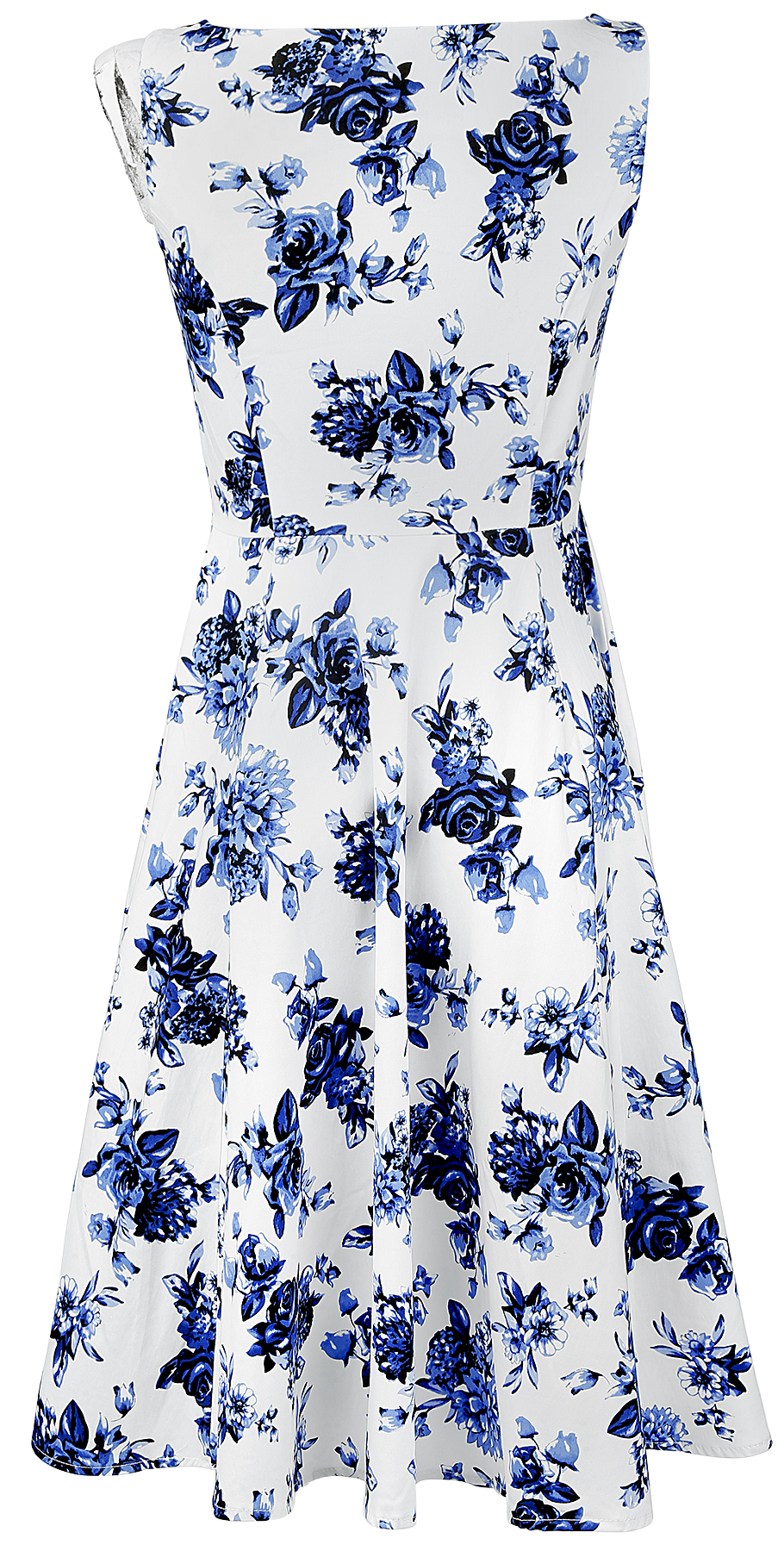 Robe mi-longue Rockabilly de H&R London - Robe trapèze Blue Rosaceae - S à 3XL - pour Femme - multicolore - H&R London - View 2