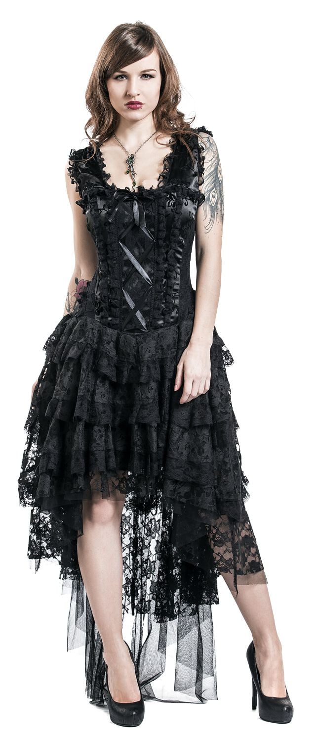 Robe longue  de Burleska - Robe Ophelie - S à 5XL - pour Femme - noir - Burleska