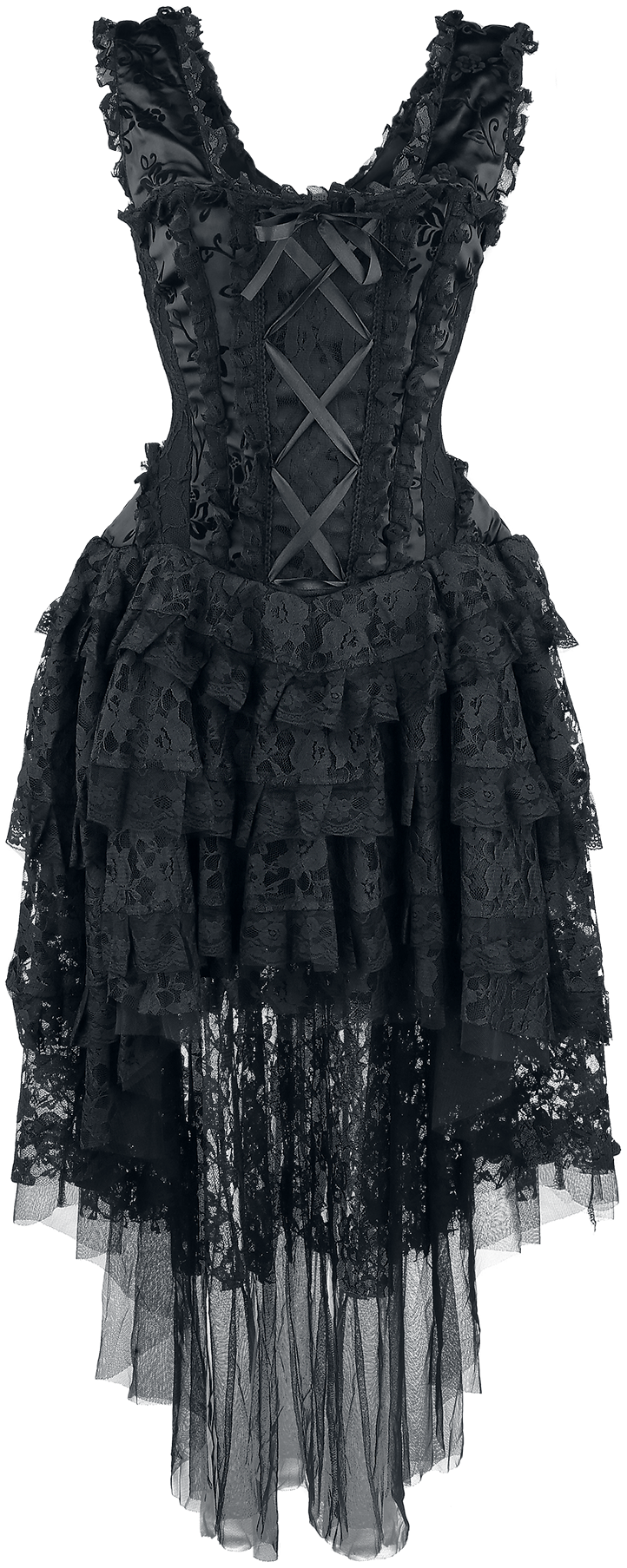 Robe longue  de Burleska - Robe Ophelie - S à 3XL - pour Femme - noir - Burleska - View 2