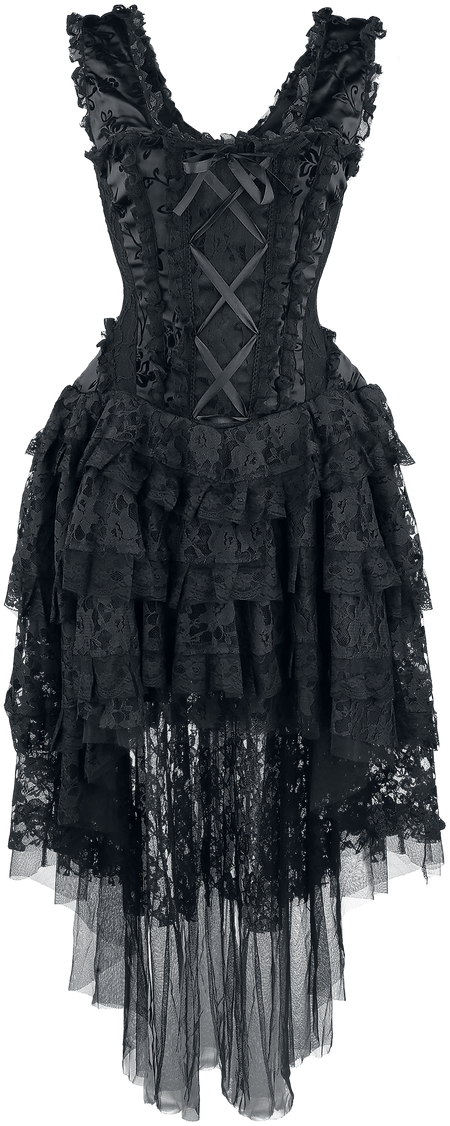 Robe longue  de Burleska - Robe Ophelie - S à 3XL - pour Femme - noir - Burleska - View 2