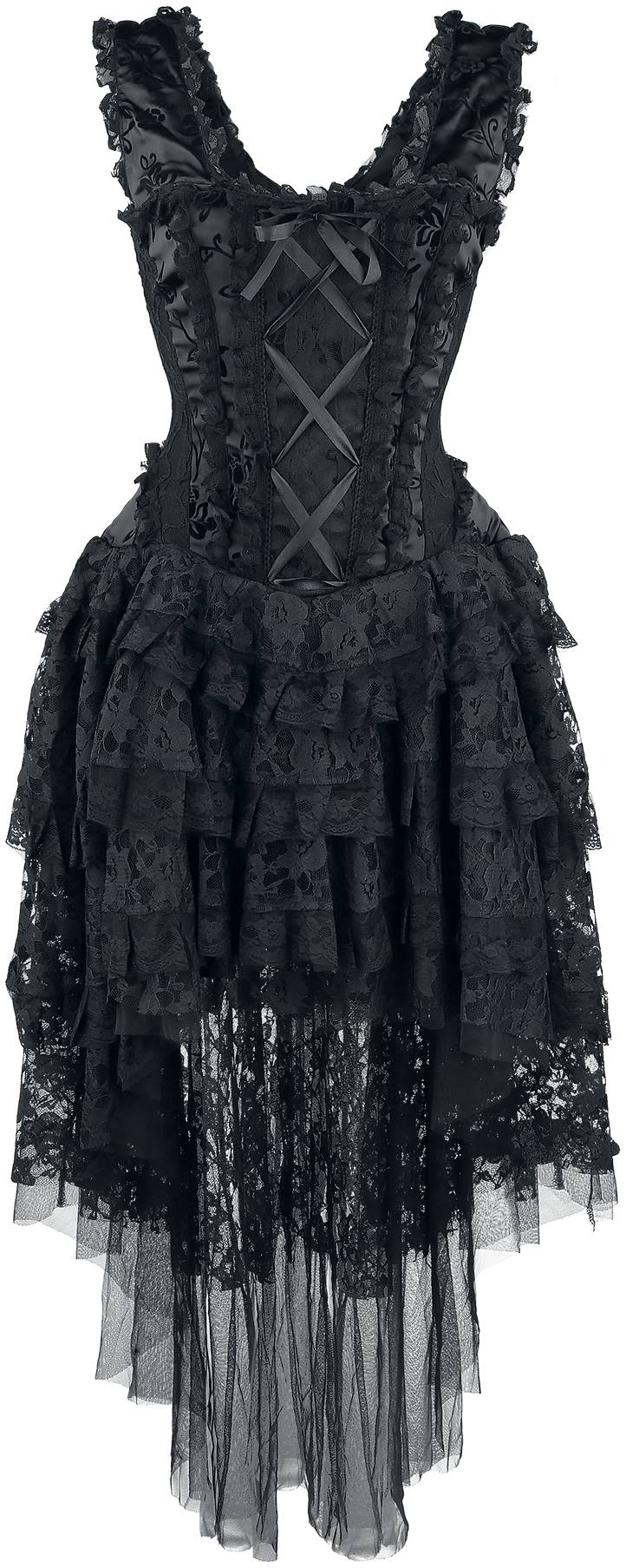 Robe longue  de Burleska - Robe Ophelie - S à 5XL - pour Femme - noir - Burleska - View 2