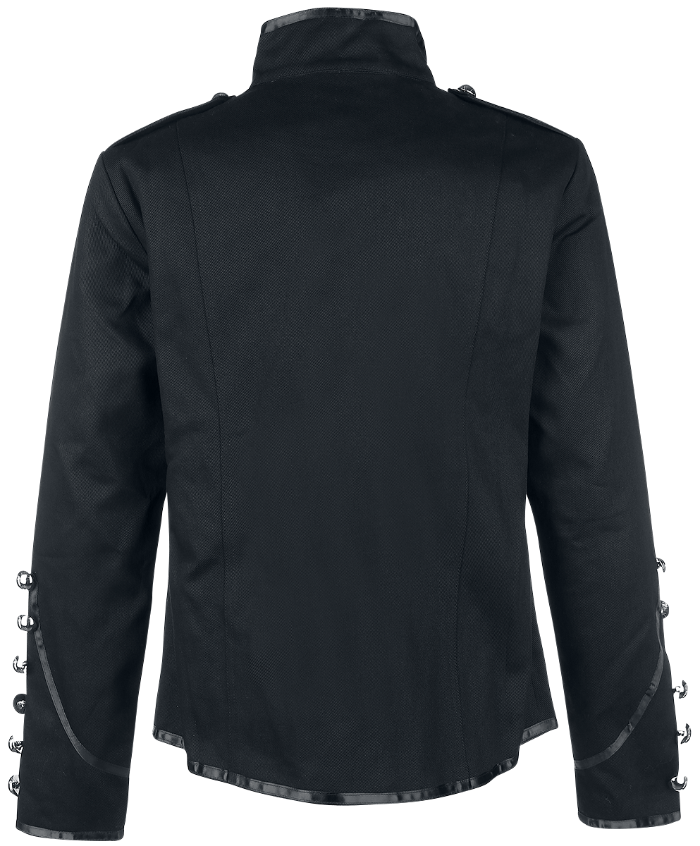 Veste d'uniforme Gothic de Banned Alternative - Veste De Style Officier - S à 4XL - pour Homme - noir - Banned Alternative - View 2
