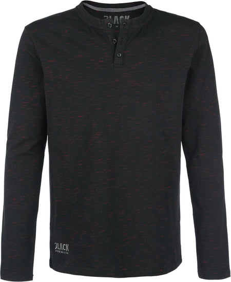 T-shirt manches longues  de Black Premium by EMP - Through The Glass - S à 5XL - pour Homme - noir/rouge - Black Premium by EMP