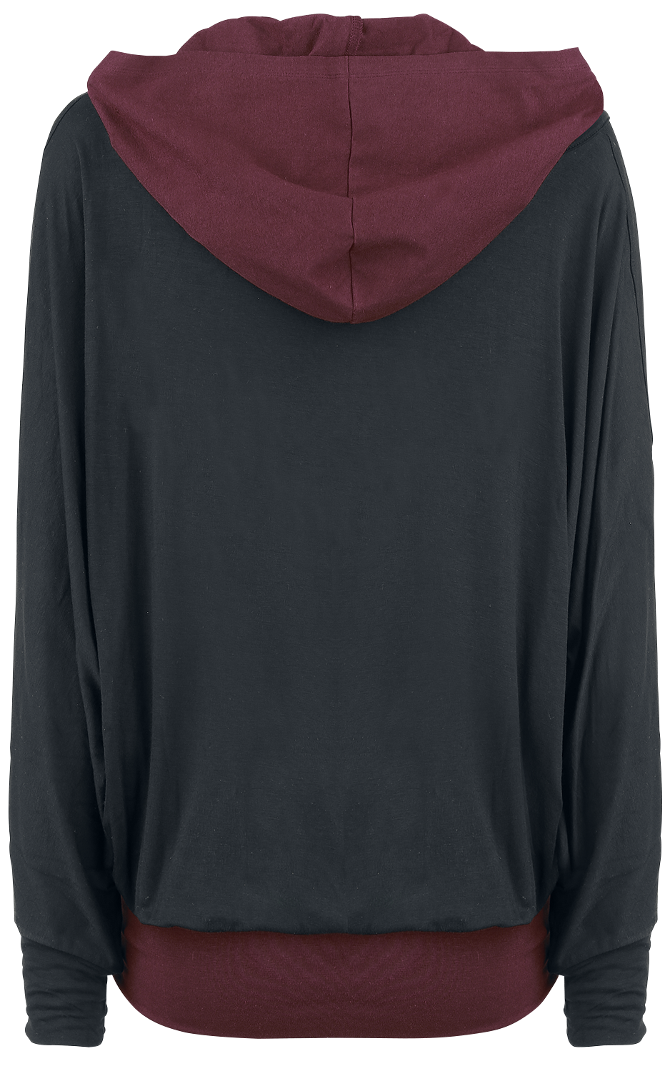 T-shirt manches longues  de Black Premium by EMP - Get Loose - S à 5XL - pour Femme - noir/bordeaux - Black Premium by EMP - View 2