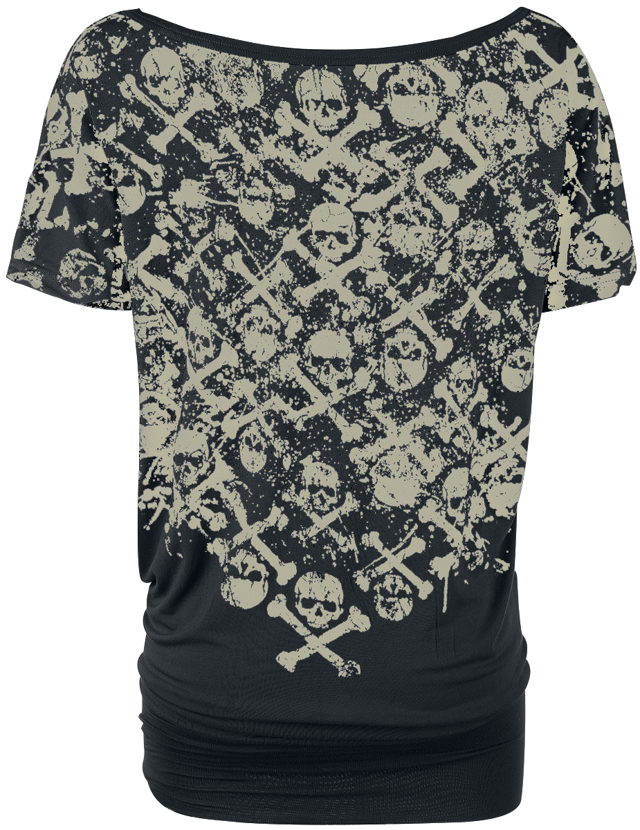 T-Shirt Manches courtes  de Full Volume by EMP - Can You Read My Mind - S à 3XL - pour Femme - noir - Full Volume by EMP - View 2