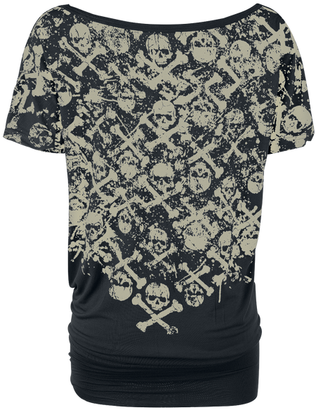 T-Shirt Manches courtes  de Full Volume by EMP - Can You Read My Mind - S à 3XL - pour Femme - noir - Full Volume by EMP - View 2