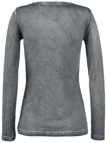 T-shirt manches longues  de Rock Rebel by EMP - Stay Awake - S à XXL - pour Femme - gris - Rock Rebel by EMP - View 2