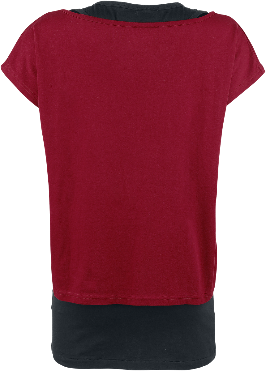 T-Shirt Manches courtes  de Black Premium by EMP - Got My Mind Set On You - XS à XXL - pour Femme - noir/rouge - Black Premium by EMP - View 2