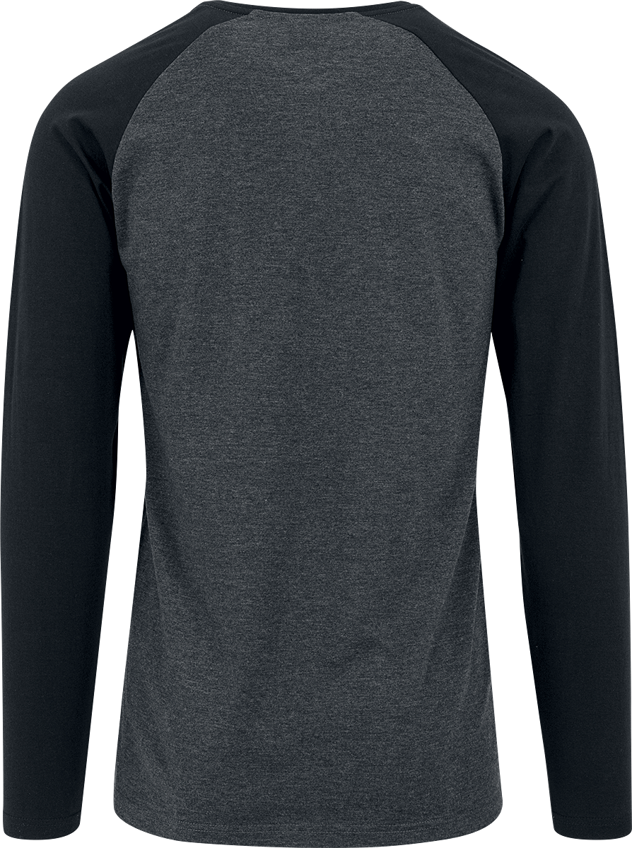 T-shirt manches longues  de Urban Classics - Manches Raglan Henley L/S - M à XXL - pour Homme - anthracite/noir - Urban Classics - View 2