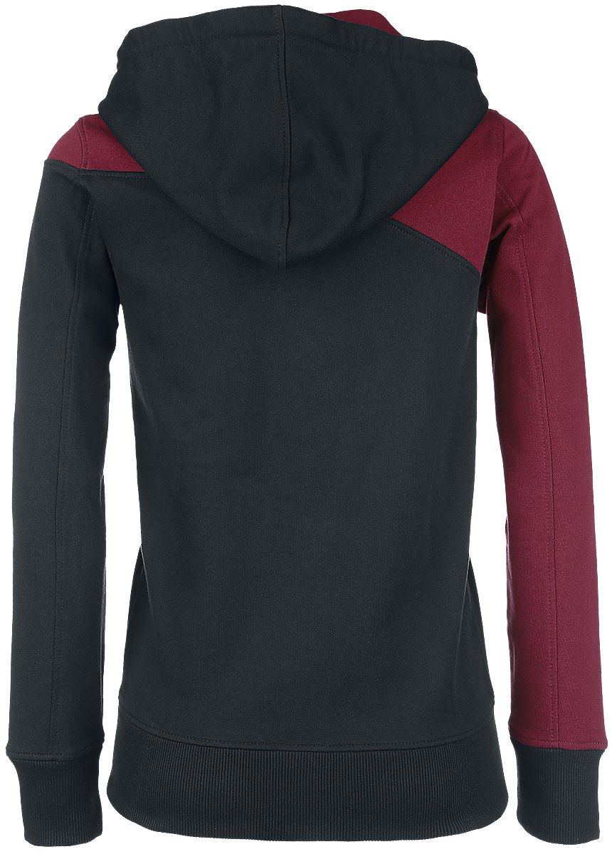 Sweat-shirt zippé à capuche  de RED by EMP - Freaking Out Loud - XS à 5XL - pour Femme - bordeaux/noir - RED by EMP - View 2