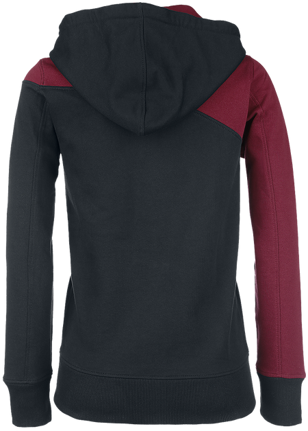 Sweat-shirt zippé à capuche  de RED by EMP - Freaking Out Loud - XS à 5XL - pour Femme - bordeaux/noir - RED by EMP - View 2