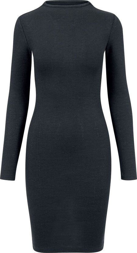 Robe courte  de Urban Classics - Robe Pull - XS à XL - pour Femme - noir - Urban Classics