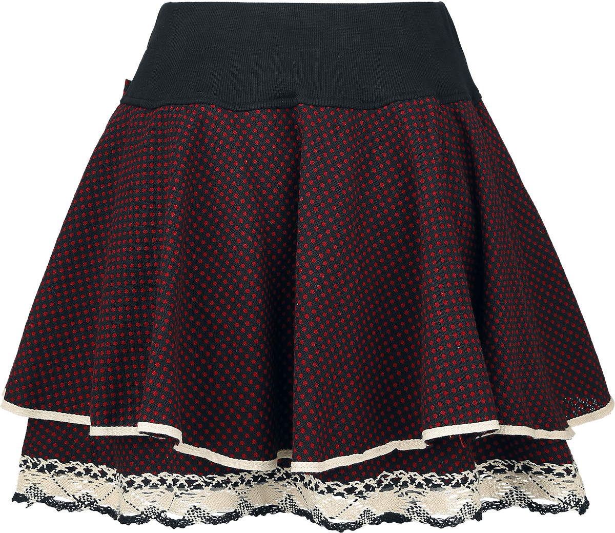 Jupe courte  de Innocent - Aya Bow - S à XL - pour Femme - noir/rouge - innocent - View 2