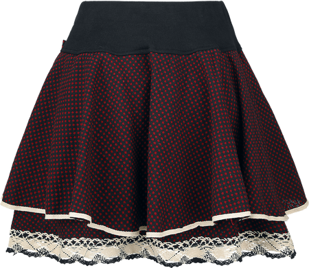 Jupe courte  de Innocent - Aya Bow - S à XL - pour Femme - noir/rouge - innocent - View 2