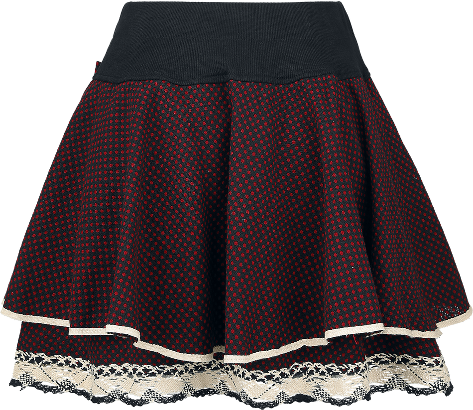 Jupe courte  de Innocent - Aya Bow - S à XL - pour Femme - noir/rouge - innocent - View 2