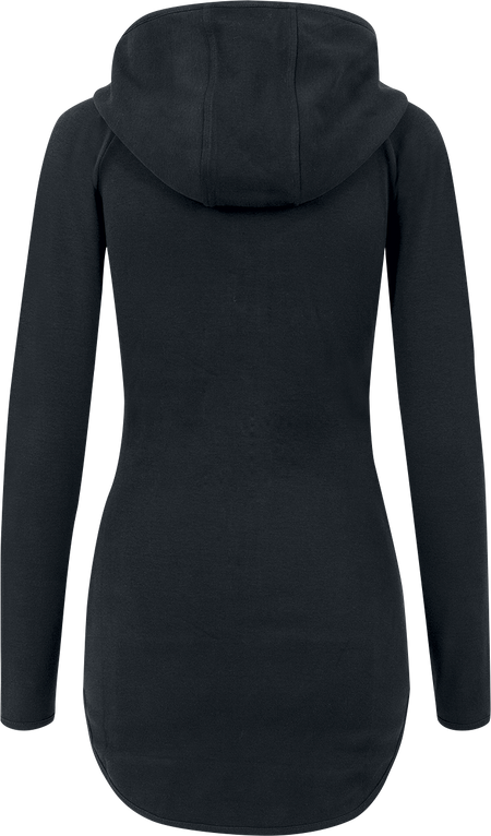Sweat-shirt zippé à capuche  de Urban Classics - Ladies Athletic Interlock Zip Hoodie - XS à S - pour Femme - noir - Urban Classics - View 2