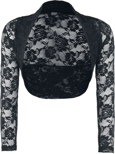 Boléro Gothic de Banned Alternative - Lace Bolero - S à XL - pour Femme - noir - Banned Alternative