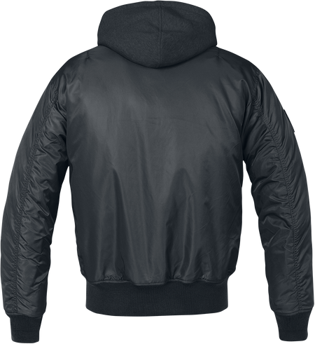 Bomber Rockabilly de Brandit - Veste À Capuche Chaude MA1 - S à 5XL - pour Homme - noir - Brandit - View 2