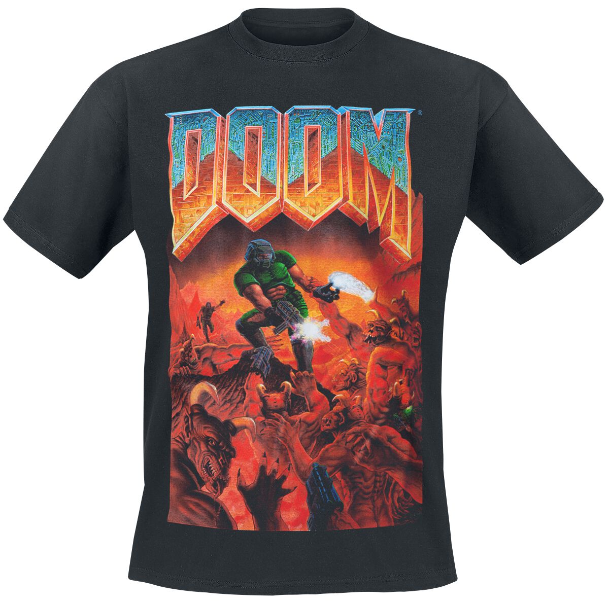 T-Shirt Manches courtes Gaming de Doom - Jaquette Classique - S à XXL - pour Homme - noir - Doom