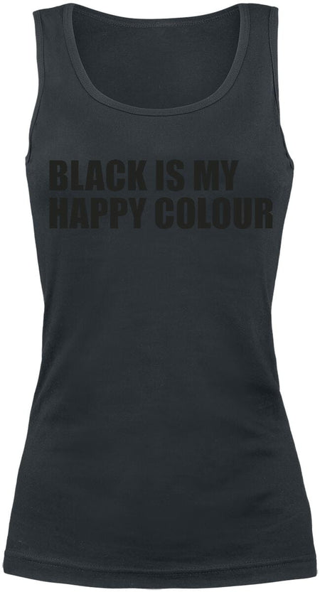 Top Fun de Slogans - Black Is My Happy Colour - S à XXL - pour Femme - noir - Slogans