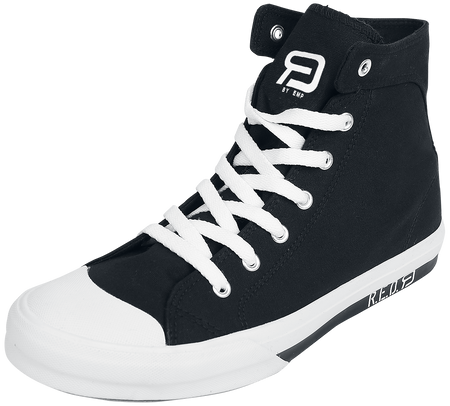 Baskets hautes Rockabilly de RED by EMP - Walk The Line - EU37 à EU47 - pour Unisexe - noir/blanc - RED by EMP - View 2