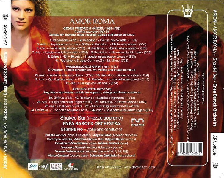 Amor Roma Cantate Barocche Per La Citta Di Roma - Front Cover