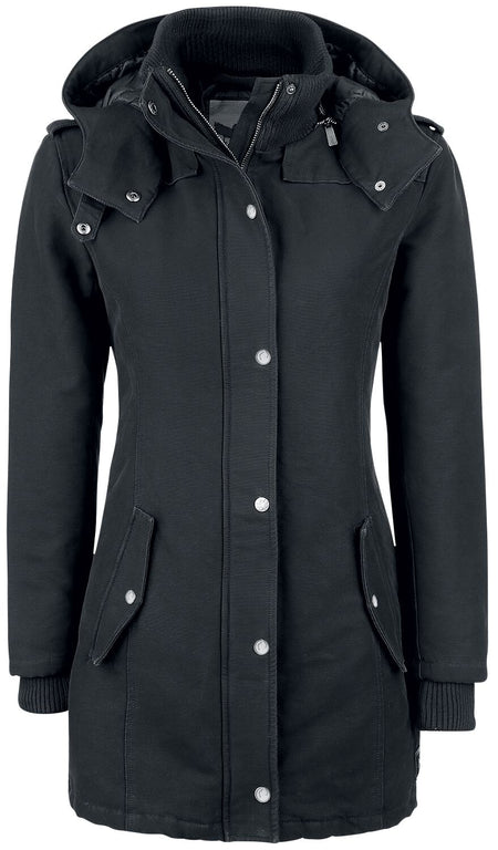 Veste d'hiver  de Black Premium by EMP - Parka - XS à 5XL - pour Femme - noir - Black Premium by EMP